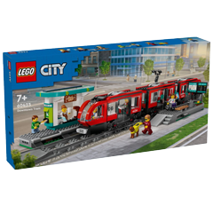 60423 Tramvaj a zastávka v centru města Obrázek k setu 60423